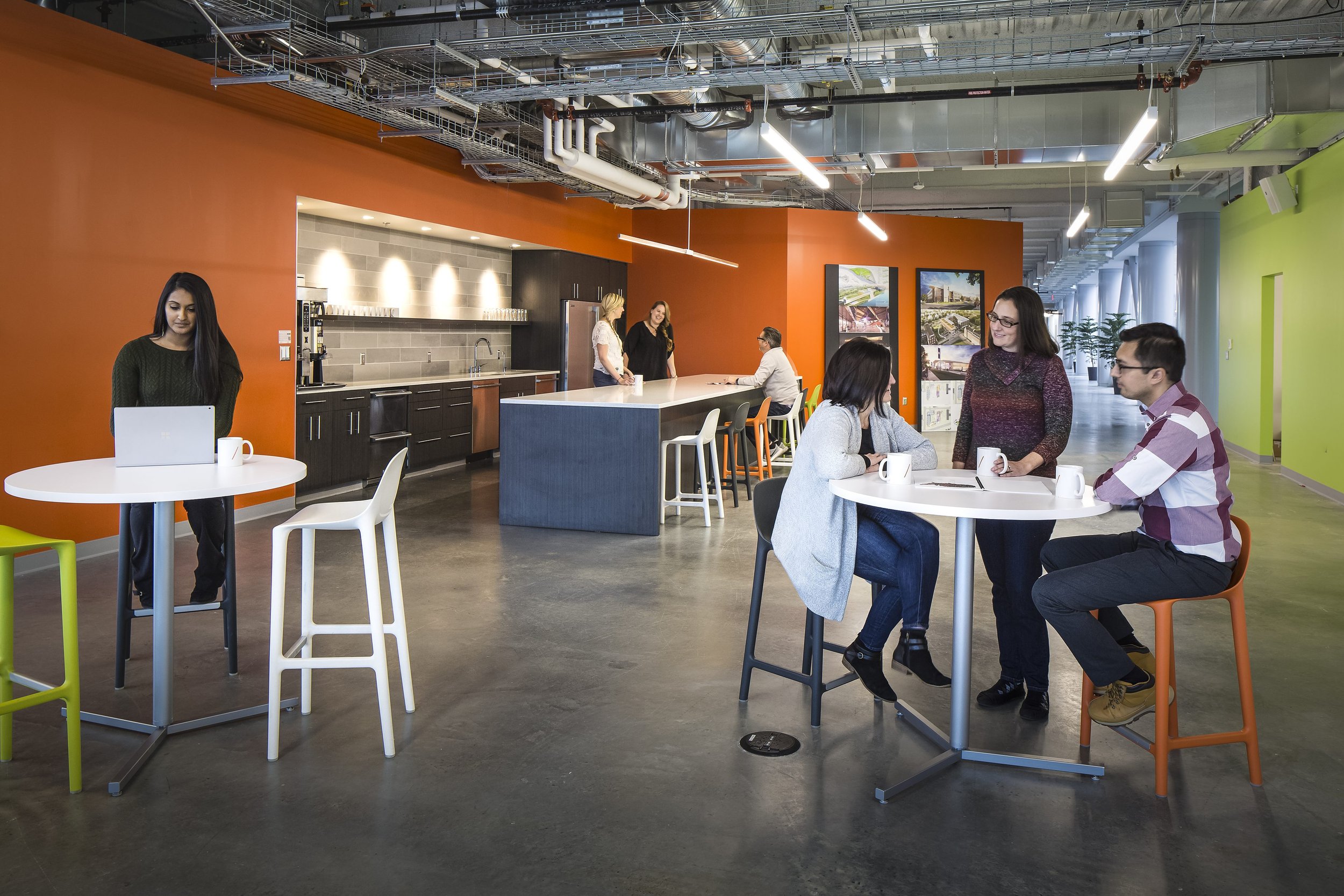 Work cafe in the open studio - photography by Studio Basel Media