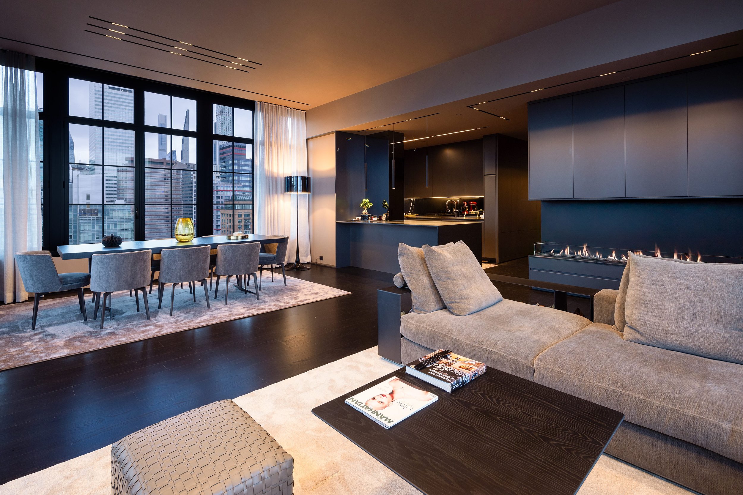 Dining room - skyline backdrop - photography by Studio Basel Media