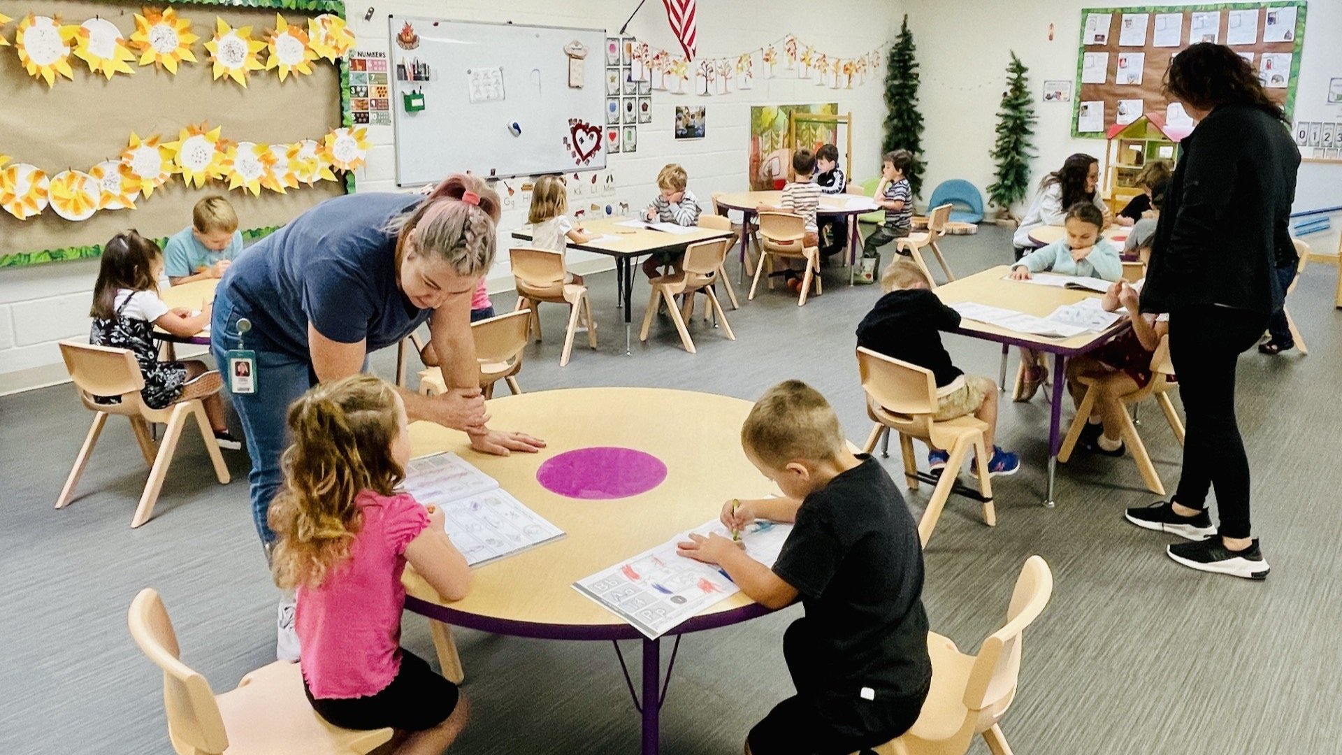 happy students learning together