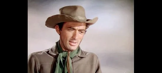 Gregory Peck as Lewt McCanles using his charm on Jennifer Jones as Pearl Chavez in the 1946 western Duel in the Sun