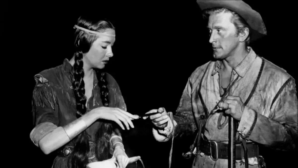 Dramatic scene from the 1946 western Duel in the Sun produced by David O. Selznick and directed by King Vidor