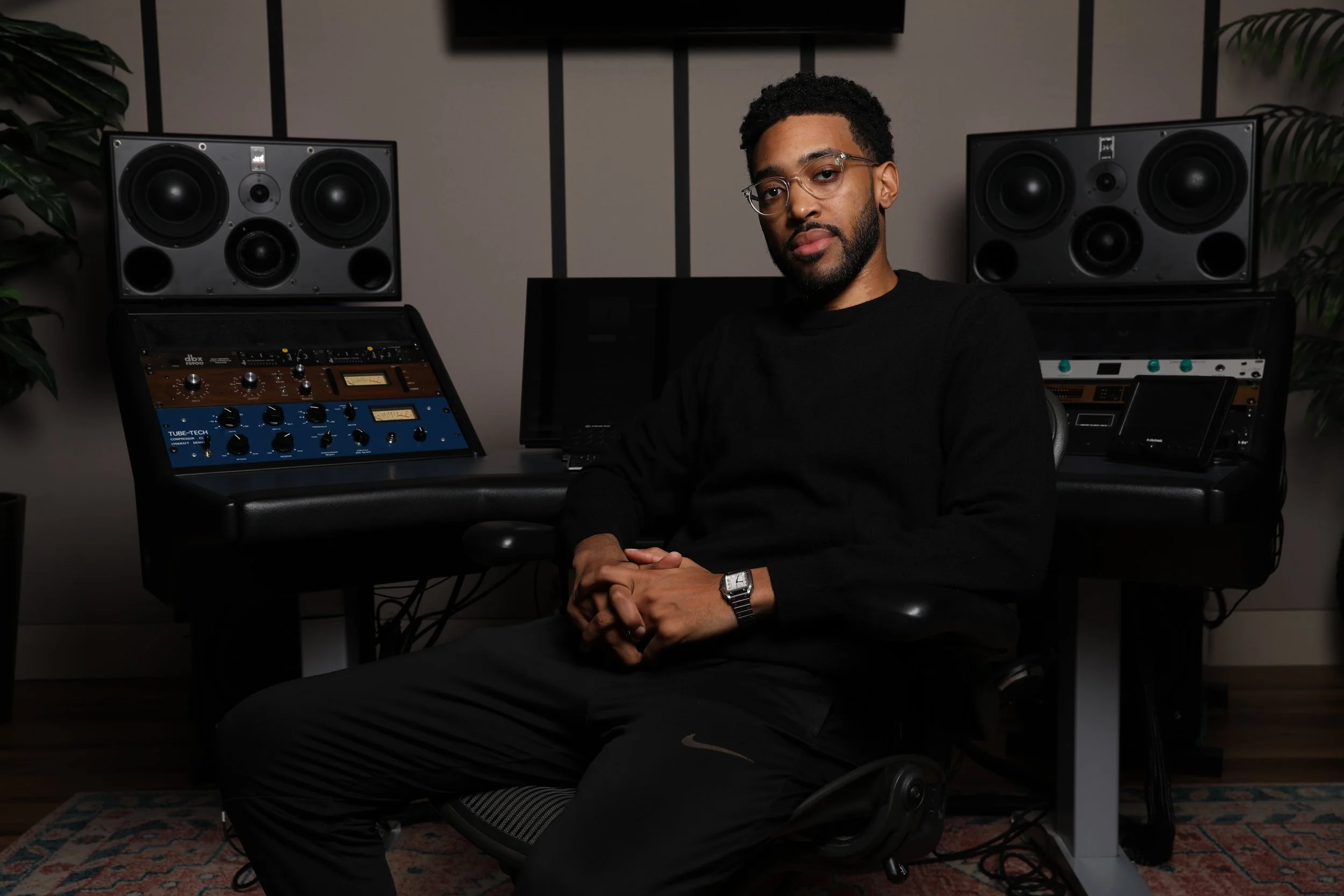 Preston Prizzie Reid in the recording studio