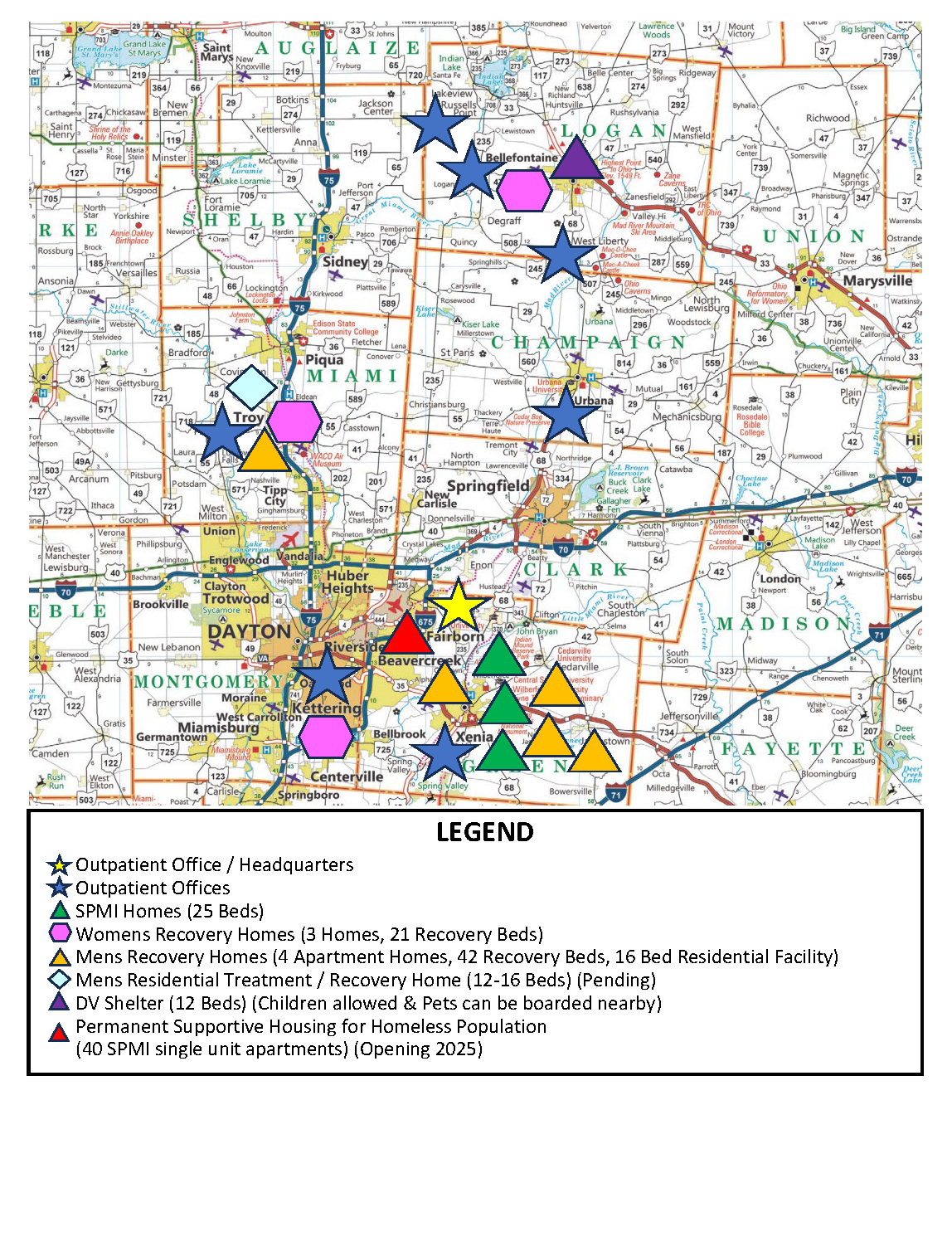 Facility Locations Map