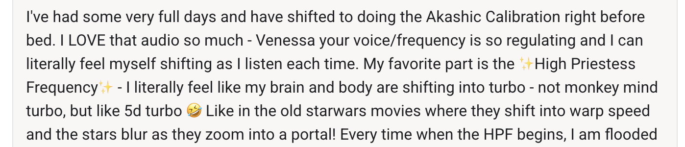 A member testimonial
