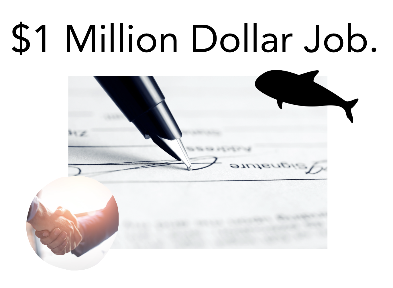 Client's vision board showing a $1 million project, a handshake, and a whale image, set during private coaching with manifestation coach Juliette Kristine