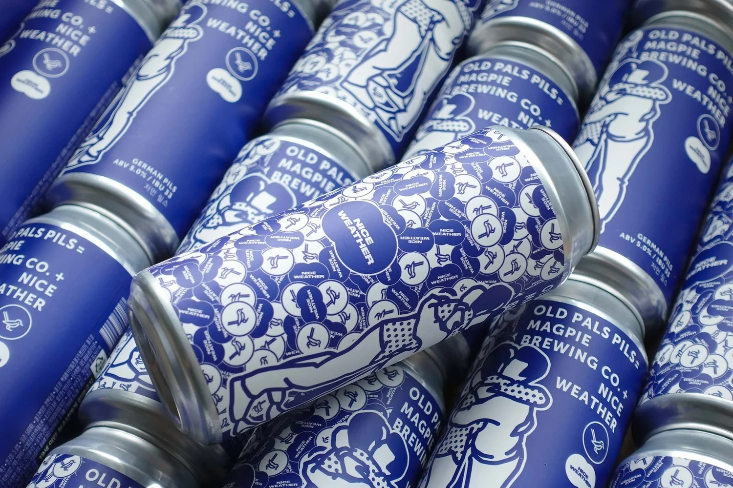 나이스웨더 × 맥파이 협업 캔 맥주 Nice Beer — 리테일 브랜드 커스텀 맥주