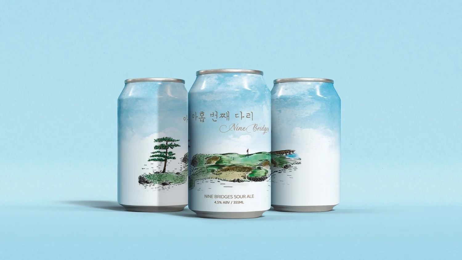 제주 나인브릿지 골프 클럽 전용 맥주 캔 — 맥파이 제주 양조장 OEM 맥주