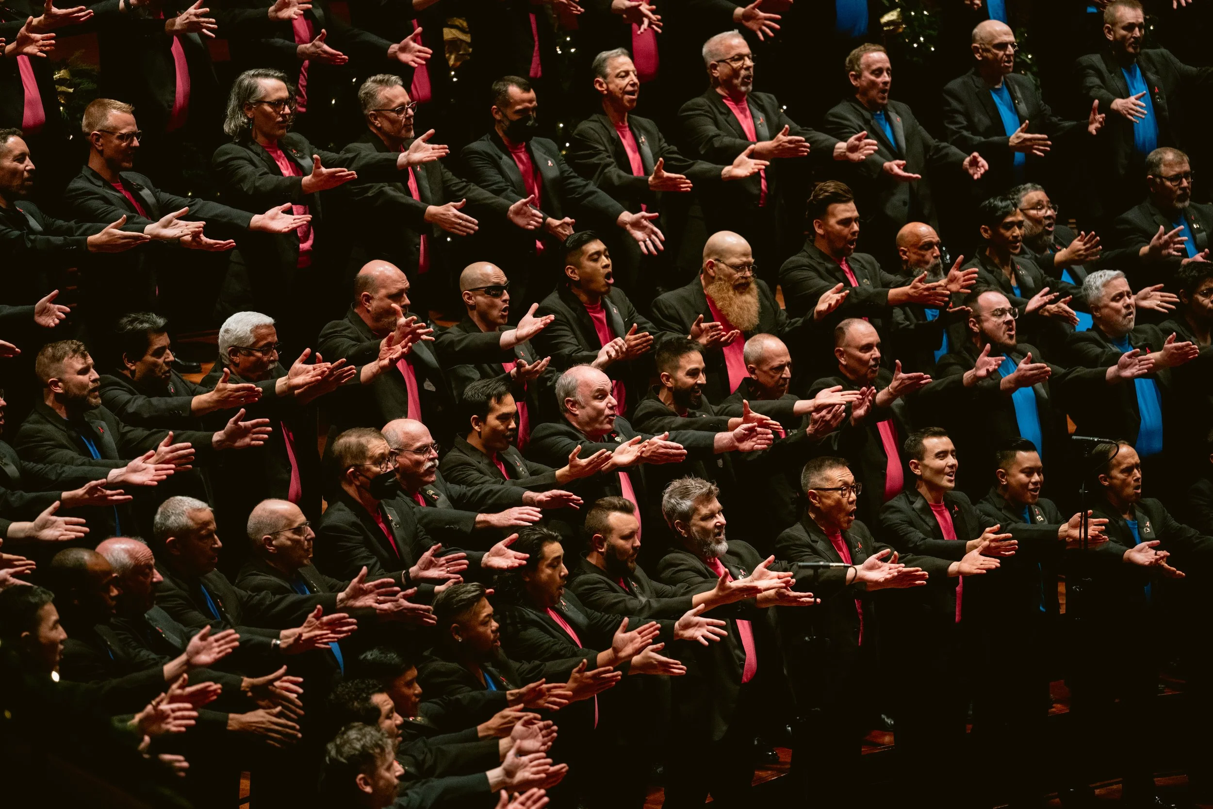 San Francisco Gay Men's Chorus at a Christmas Eve performance.