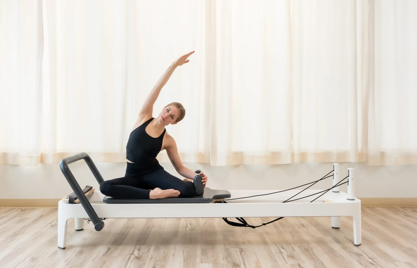 Stretch class — restorative session on the reformer