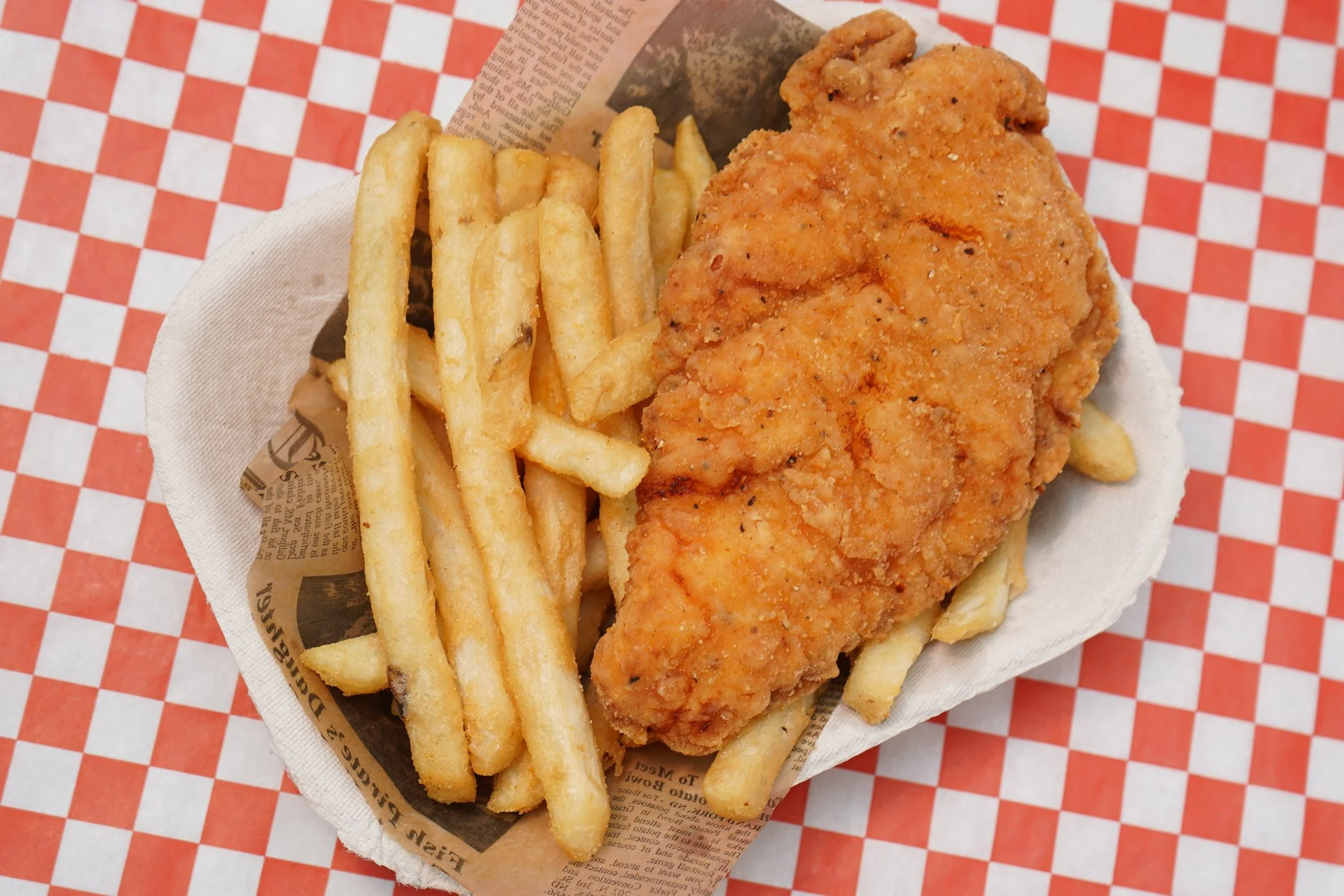 Chicken strips and fries
