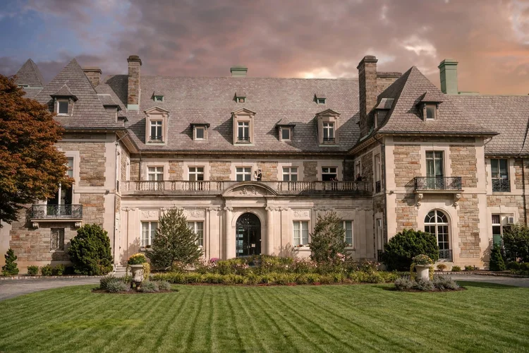 Aldrich Mansion wedding photographer, Warwick, RI — 70-room French chateau on Narragansett Bay