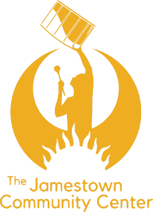 Jamestown Community Center's gold color logo