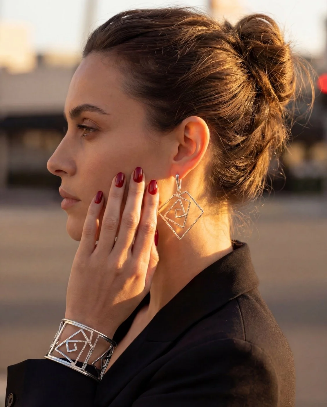 Rose Cuff worn on model