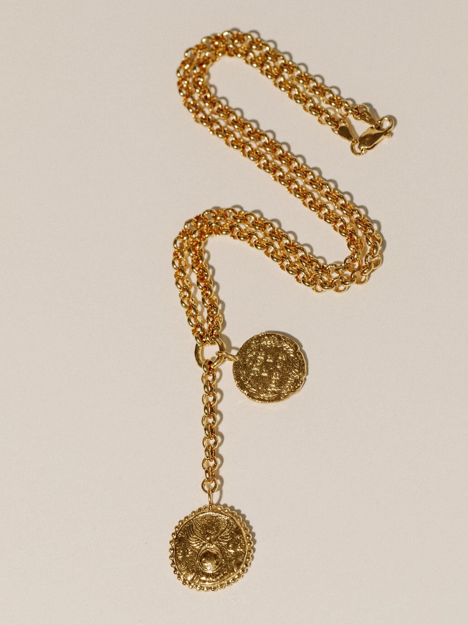 Vintage CHANEL Logo Medallion Necklace 