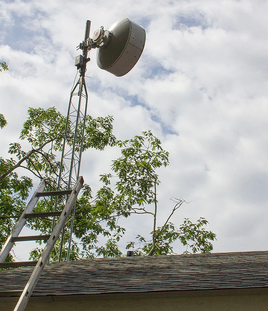 Axiom fiber network build on Cliff Island, Maine