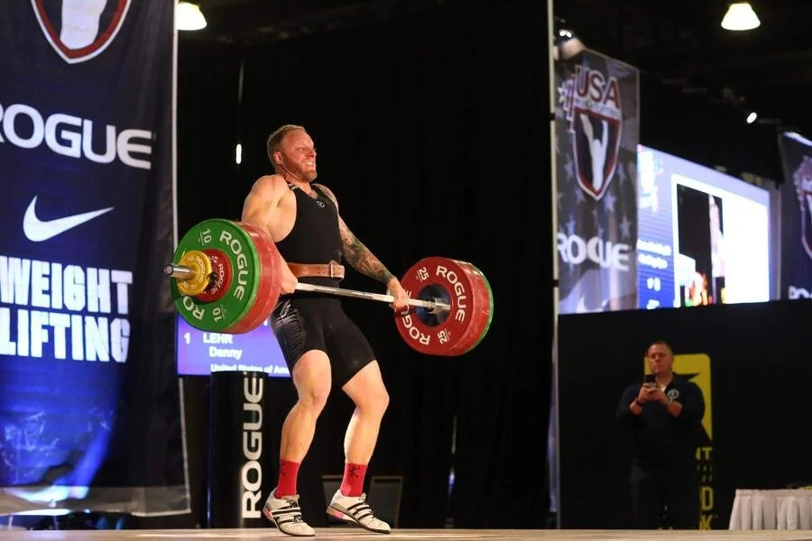 Danny Lehr finishing the pull on a clean