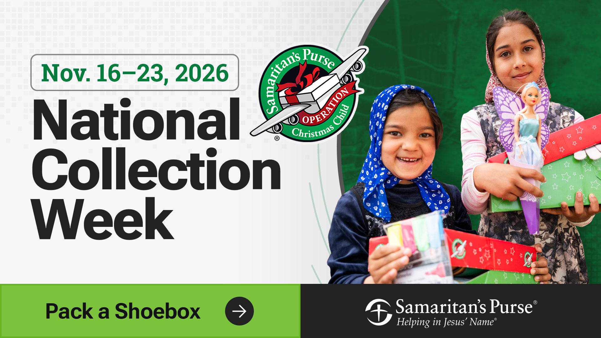 Operation Christmas Child 2026 National Collection Week
