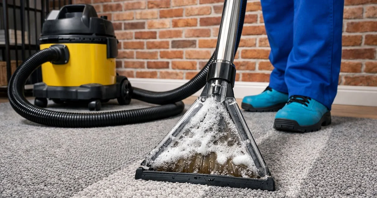 Clean carpet office workspace