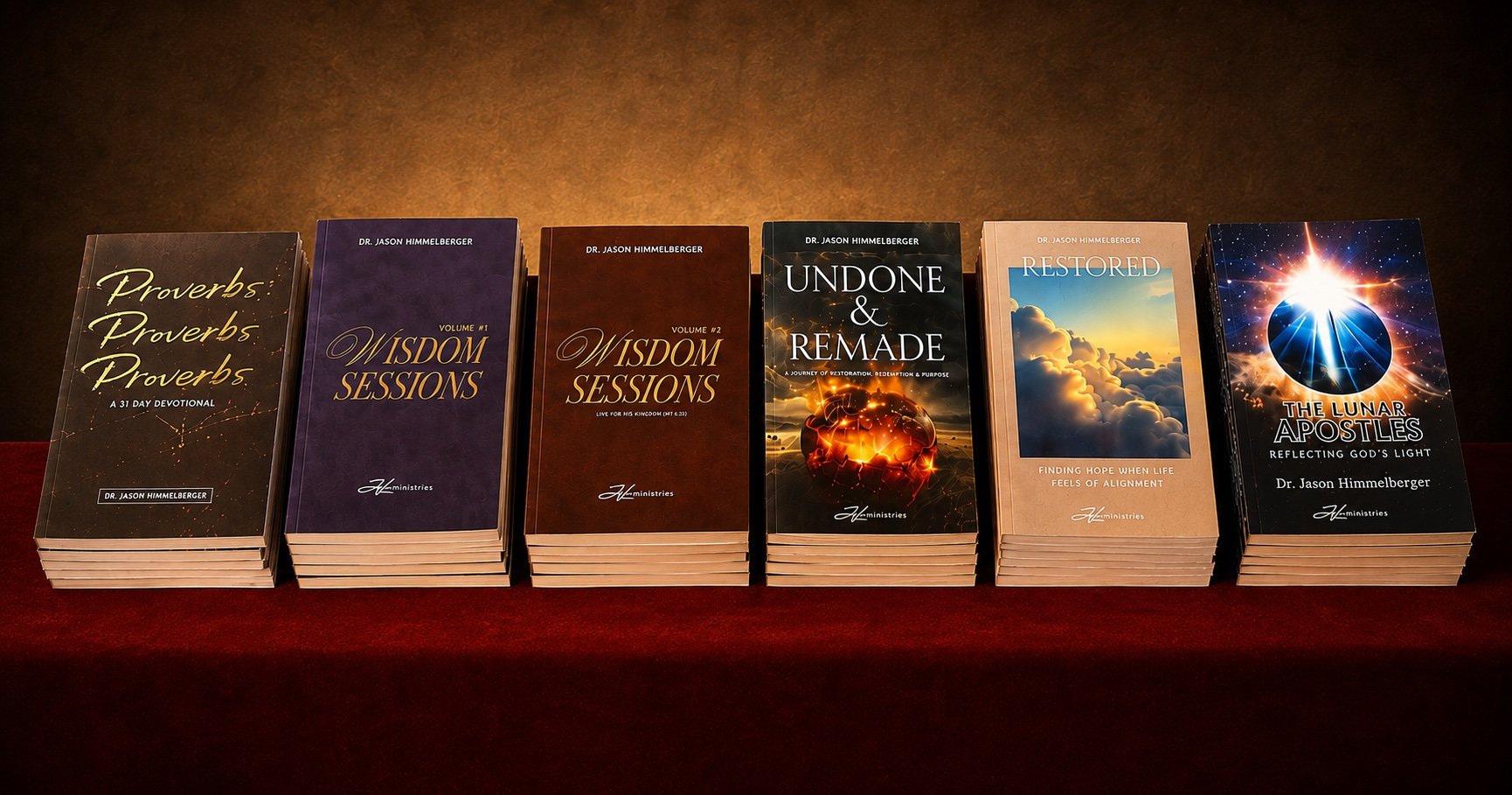 All six books by Dr. Jason Himmelberger