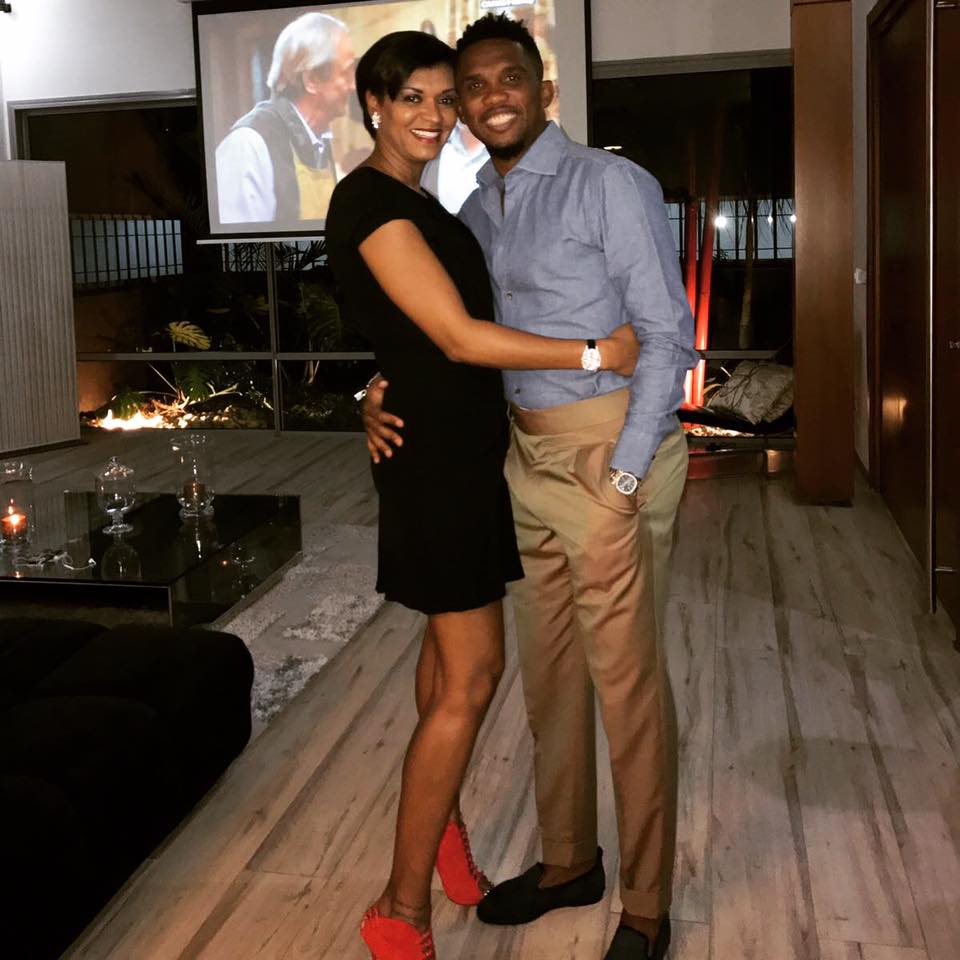 Samuel and Georgette Eto'o pose for a photo to ring in the New Year. 