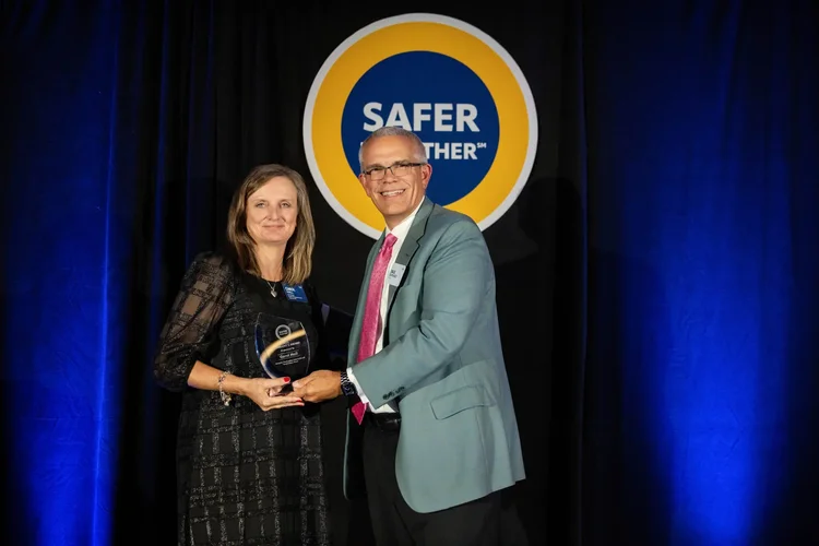 Safety award presentation on stage at a corporate event in Greenville SC by Jack Robert Photo