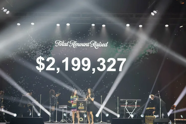Fundraising gala total reveal on stage in Greenville SC by Jack Robert Photo