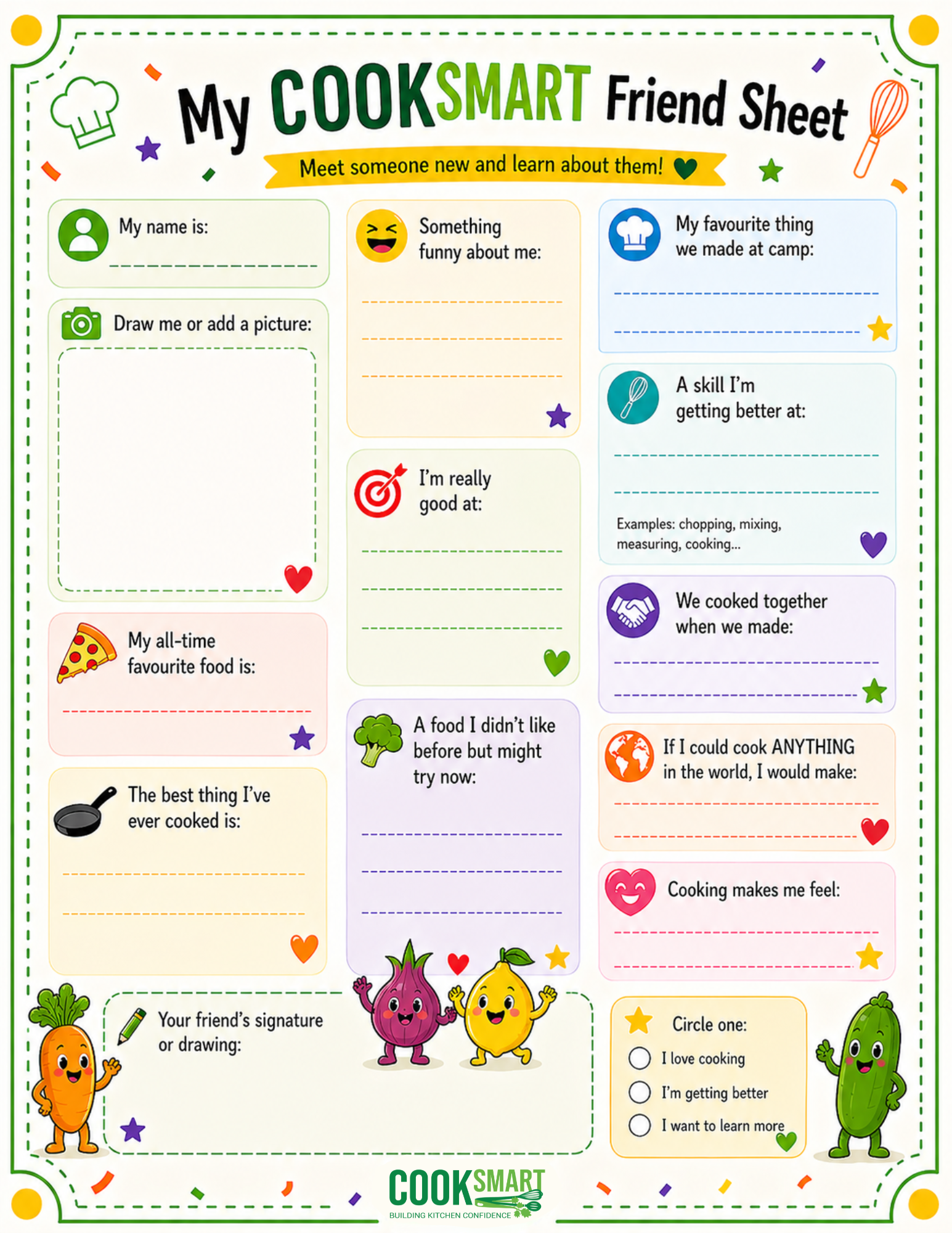Friend Sheet