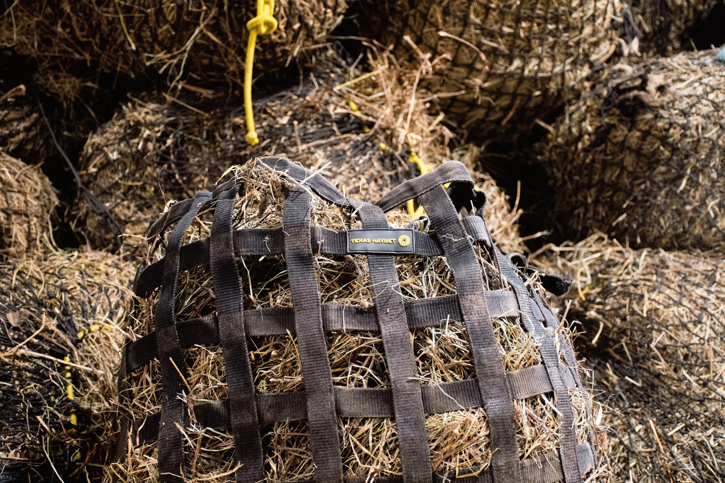 Dura-Web Hay Bag in use at Zoe Woodland Performance Horses