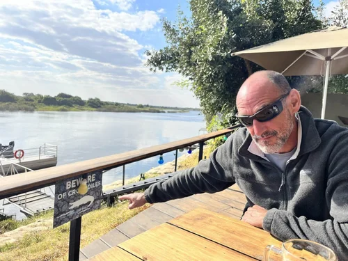Riverside table on the Zambezi, Namibia