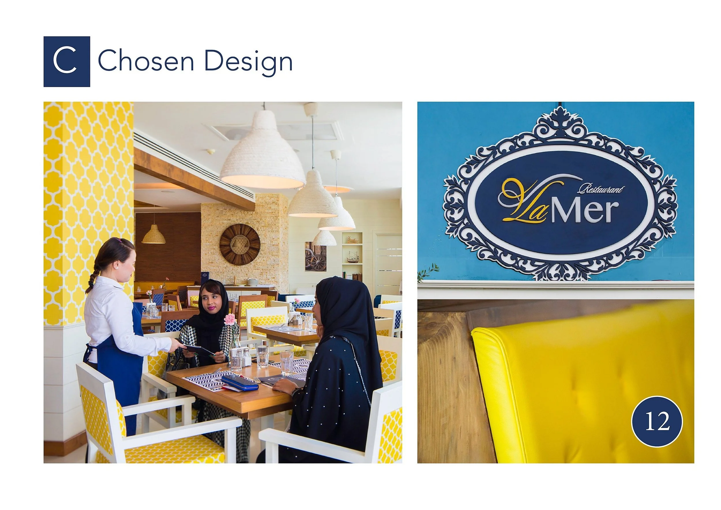 La Mer signage and guests