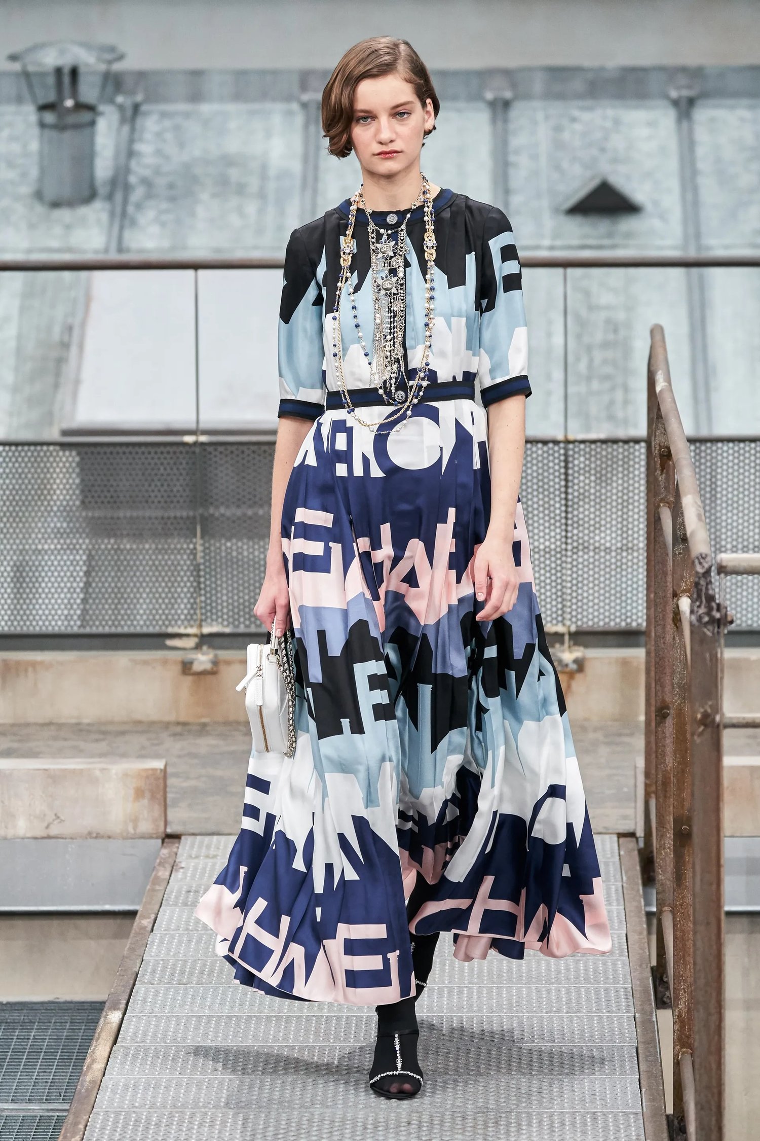 Chanel Printed Pleated Midi Dress — UFO No More