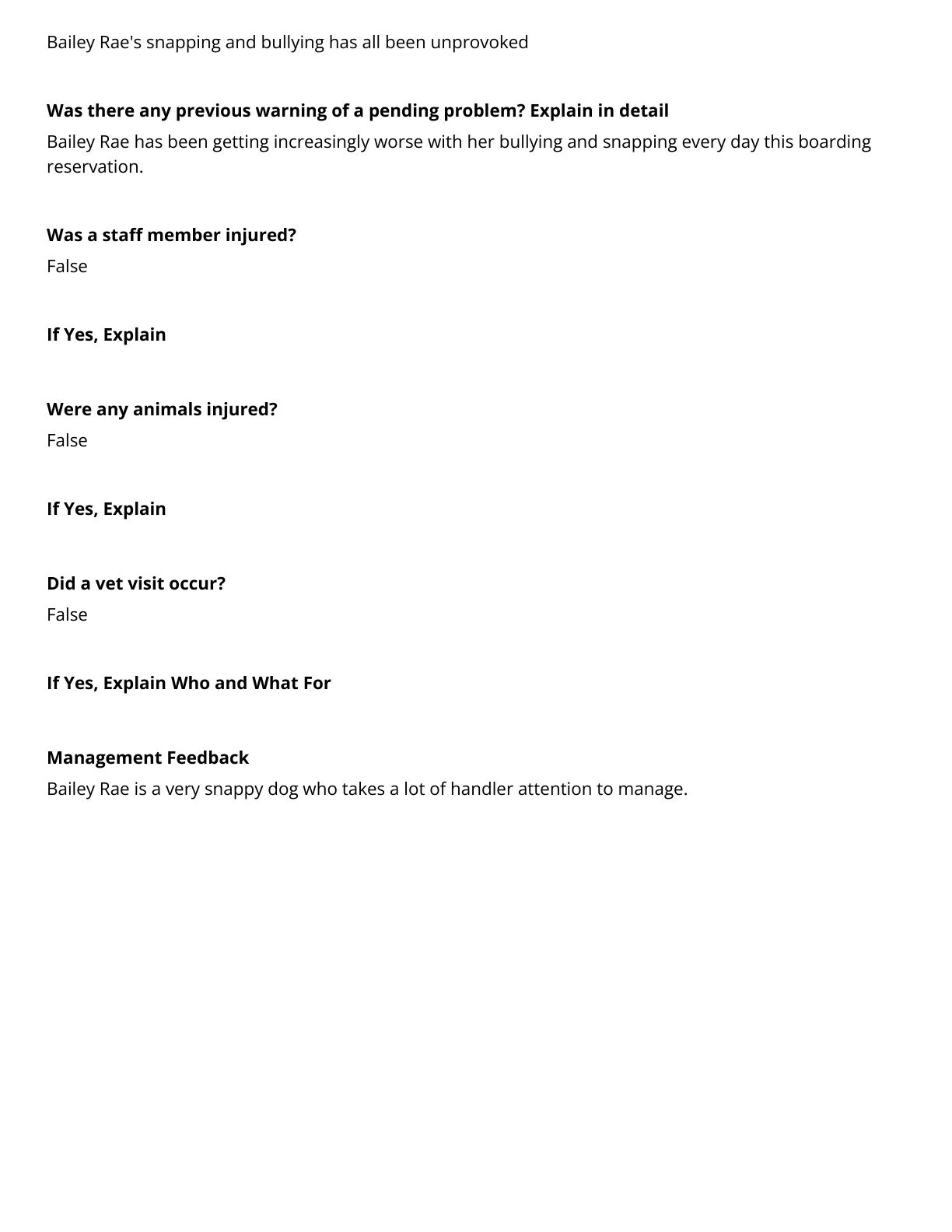 Incident report — redacted document, page 2 of 2