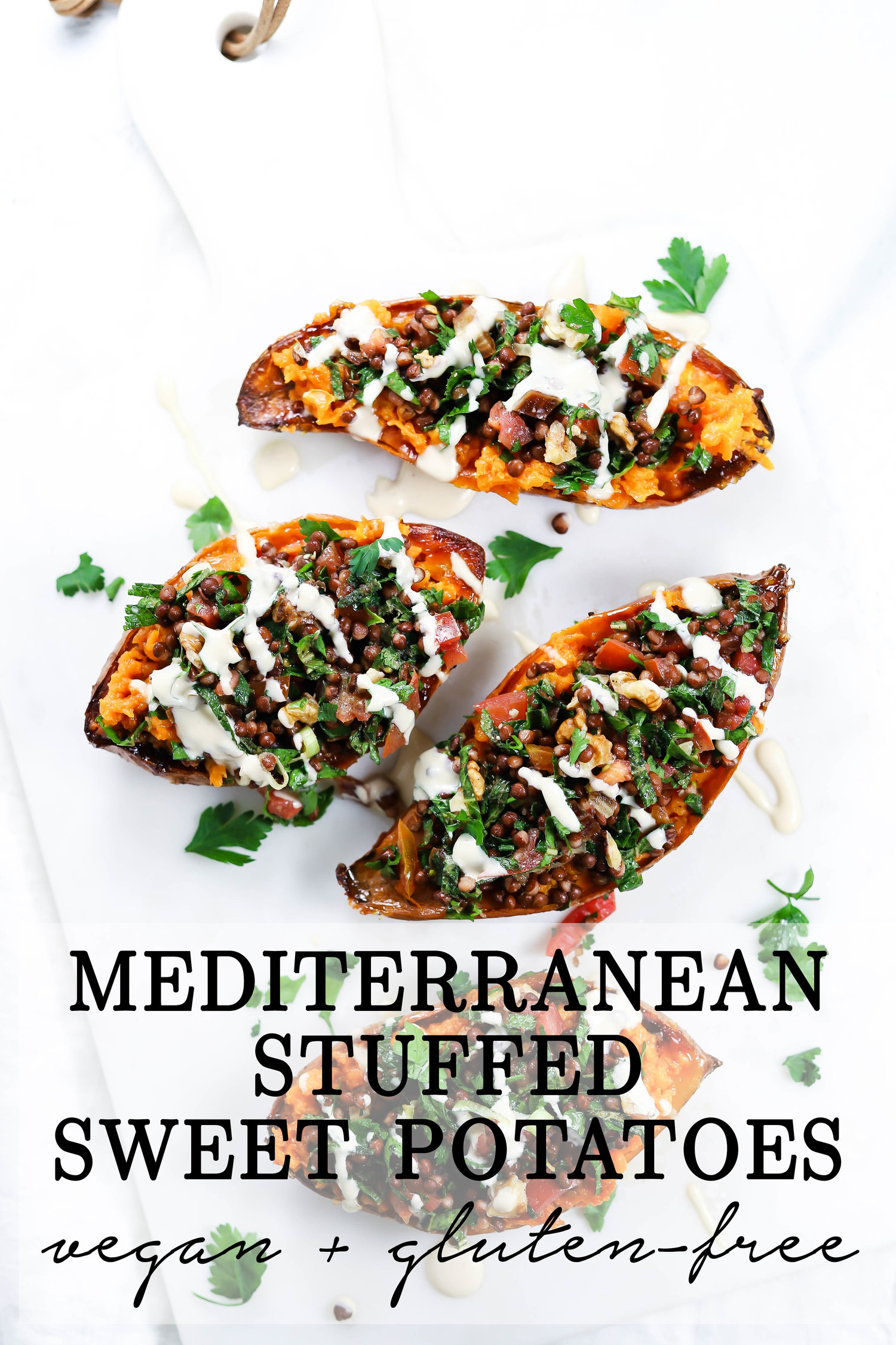 Mediterranean Stuffed Sweet Potatoes