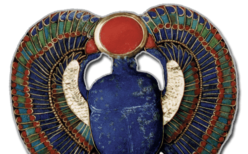 Winged Egyptian scarab jewel