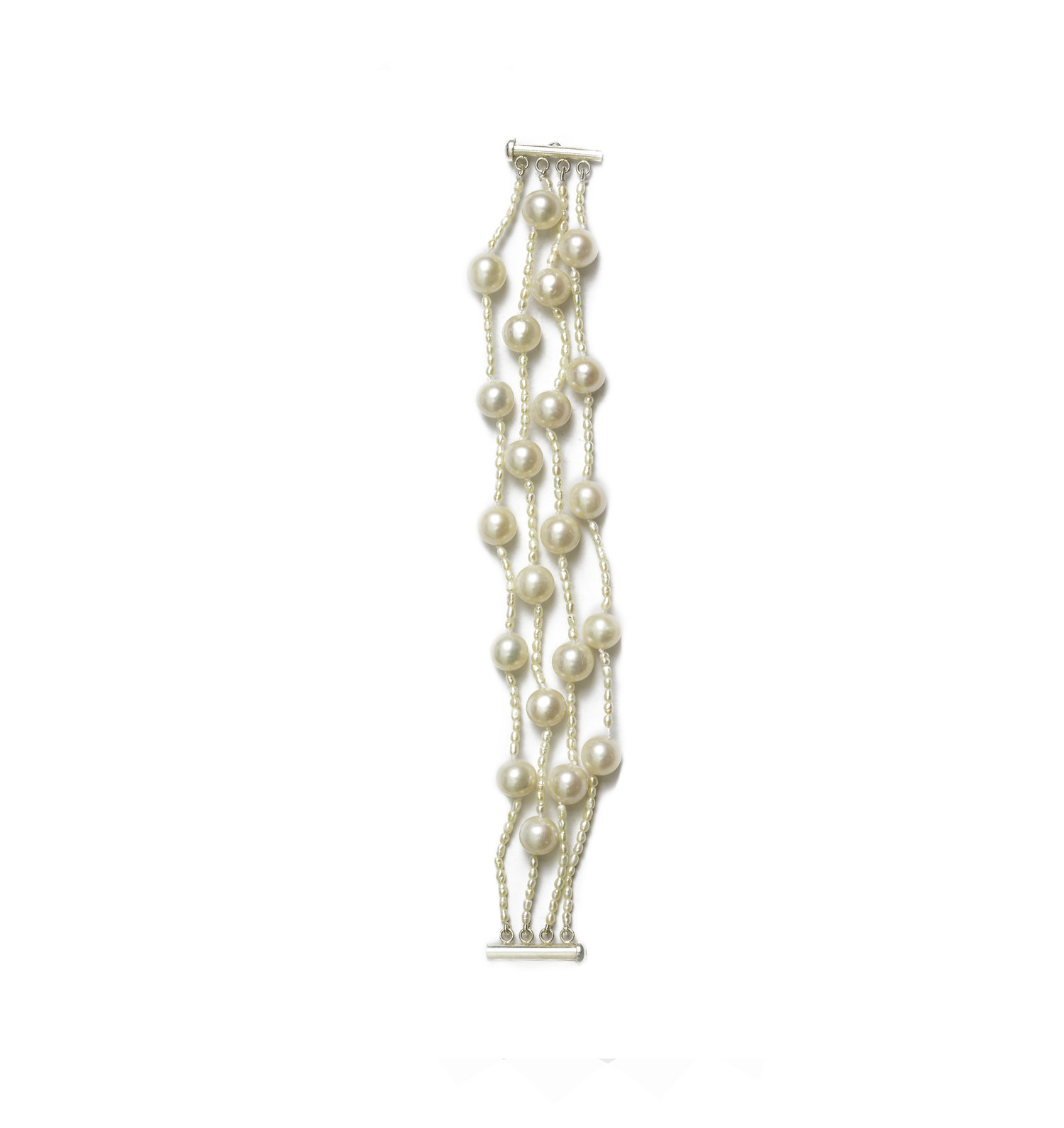 Classic Multi-Strand Freshwater Pearl Bracelet — Jet Couture Jewels