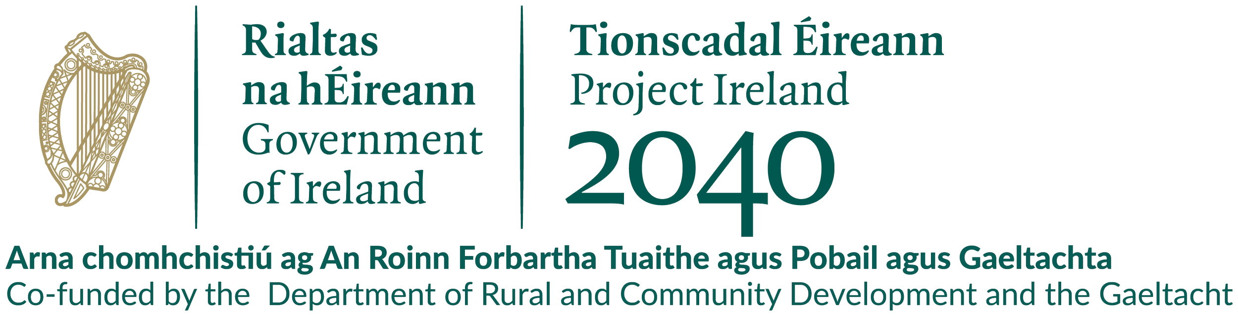 Government of Ireland, Project Ireland 2040 – co-funded by the Department of Rural and Community Development and the Gaeltacht