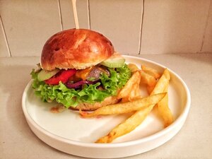 Homemade burger