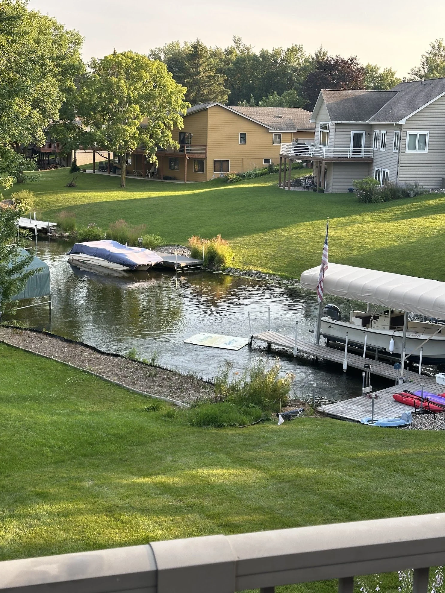 Residential dock after weed removal