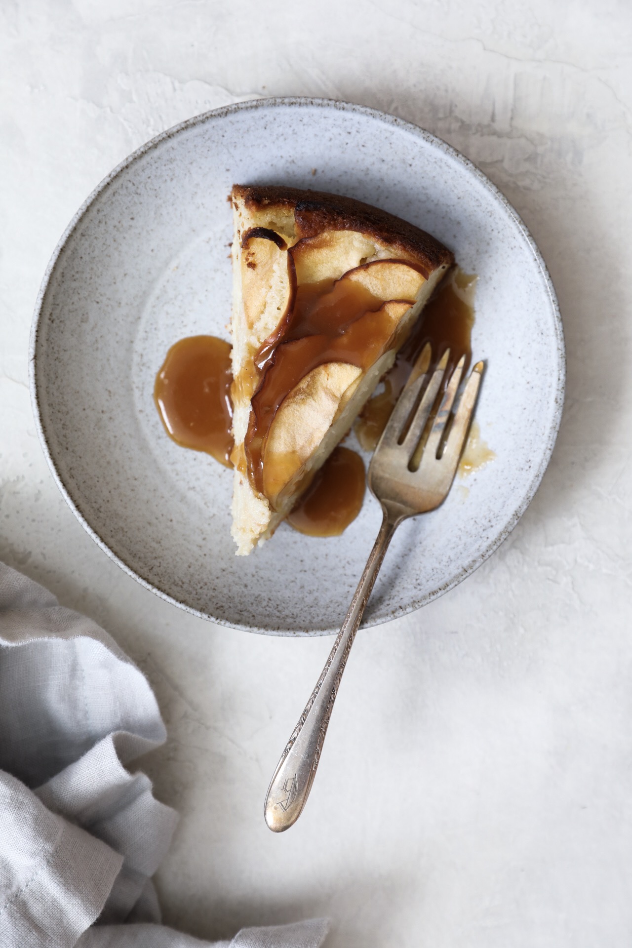 Apple Ricotta Cake with Miso Caramel — Feed The Swimmers
