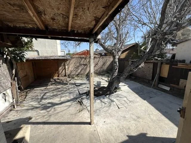 Covered patio.
