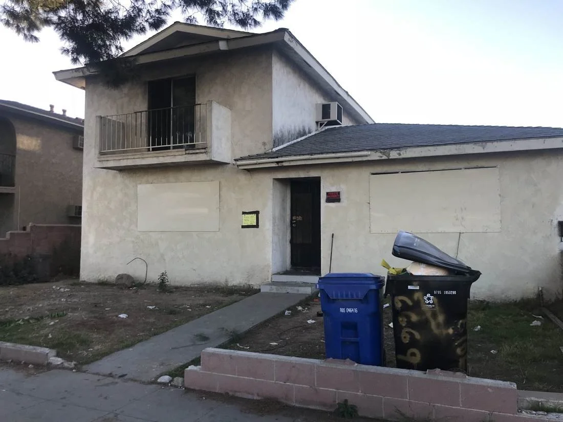 Front of the building.