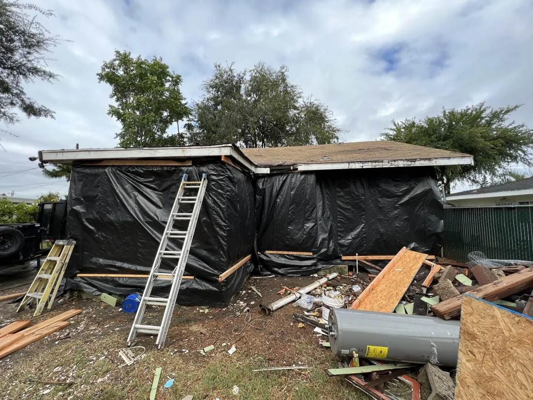 Rear of the house.