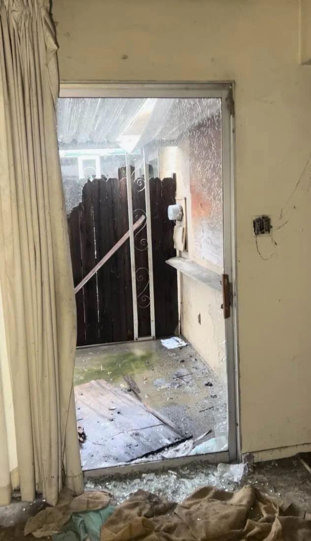 Back doorway.