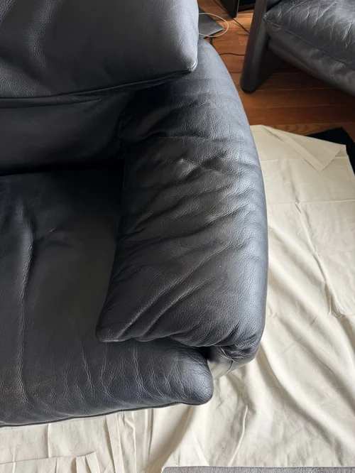 Leather arm after cleaning Portland