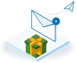 Envelope and gift box for bonus CPA questions by email