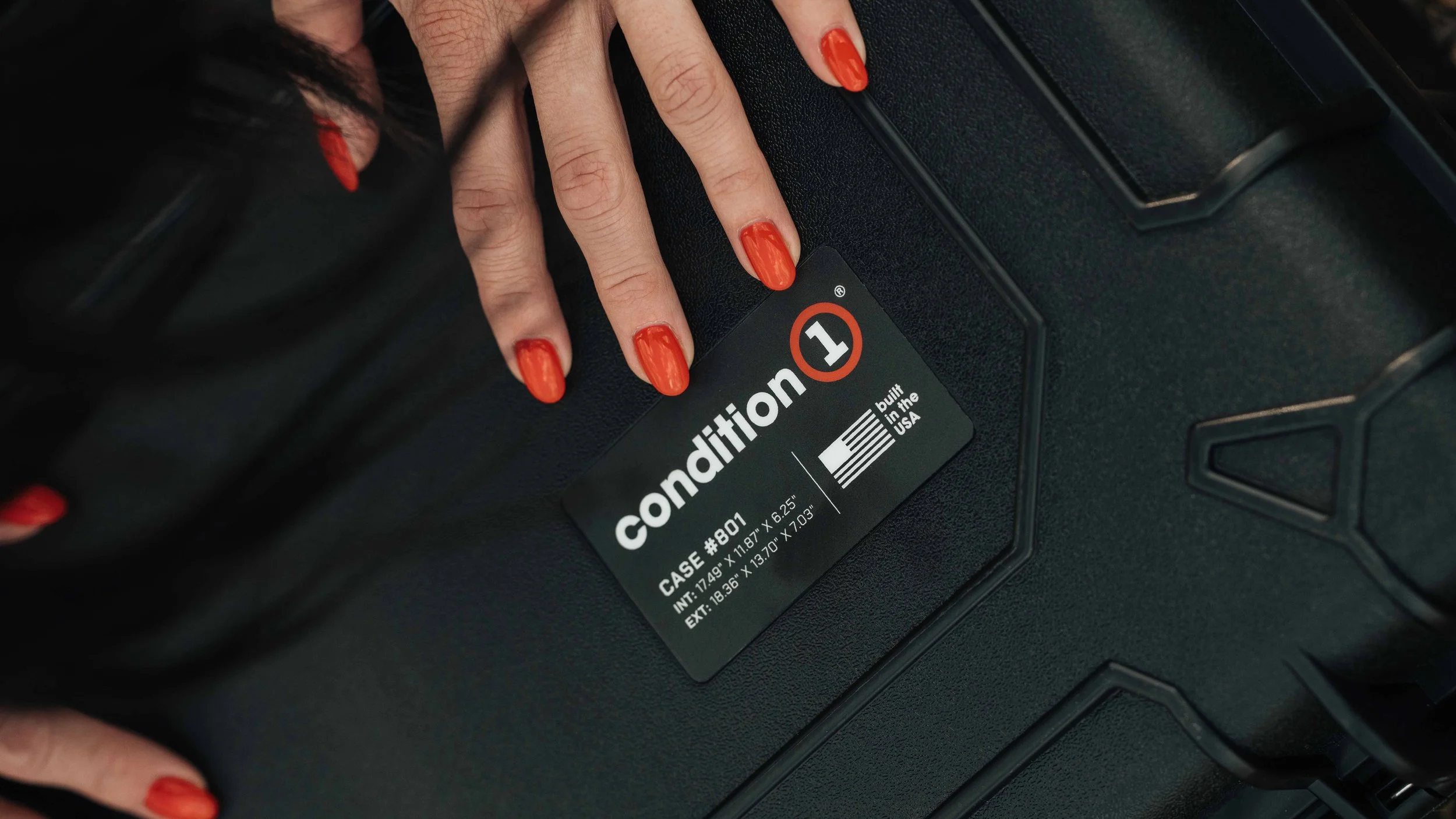 Pittsburgh product photographer Ian Jones of ISJDesigns capturing a close-up lifestyle image of a Condition 1 protective hard case.