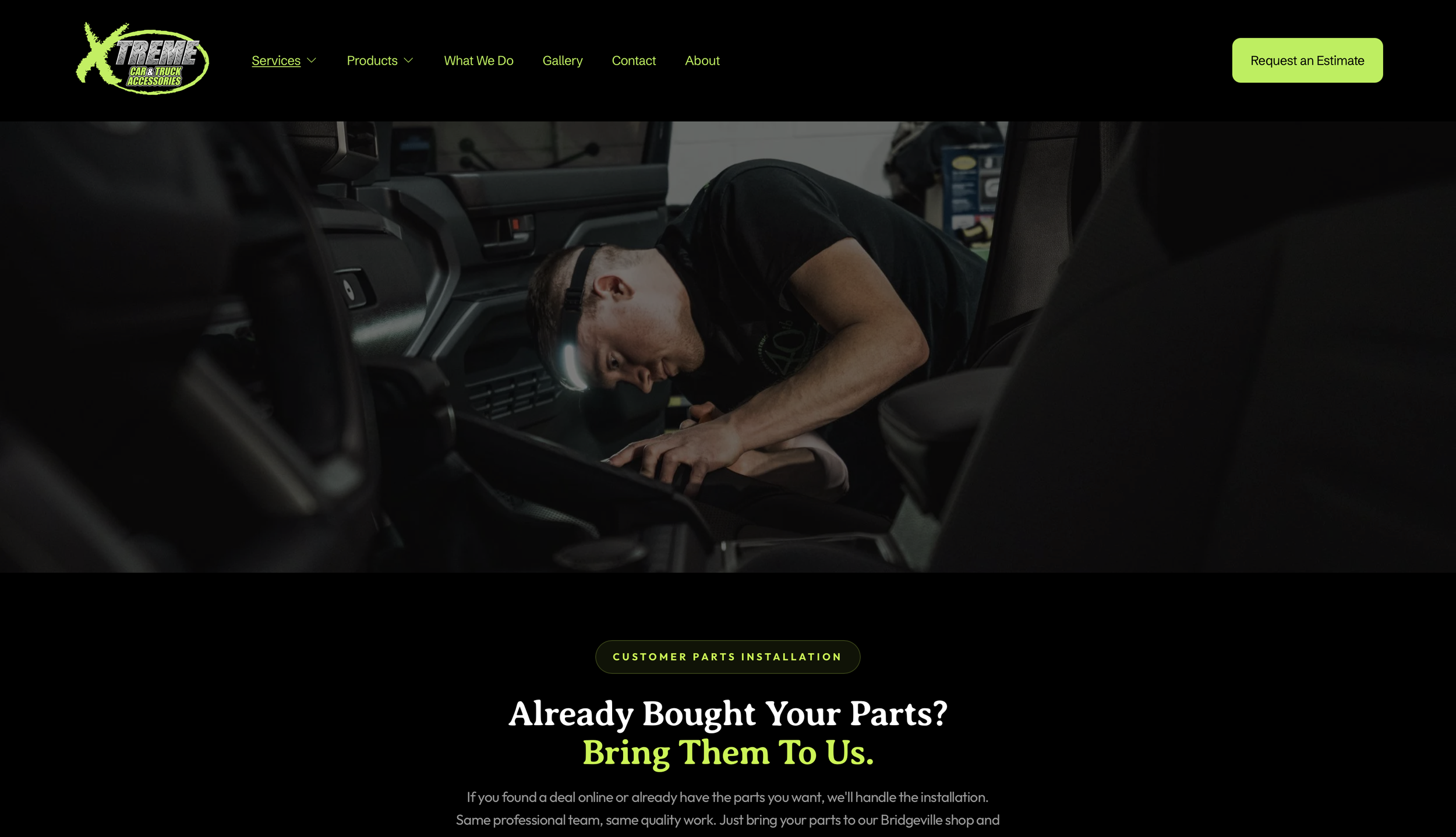 Xtreme Car & Truck Pittsburgh automotive website featuring Ian Jones' commercial vehicle photography.