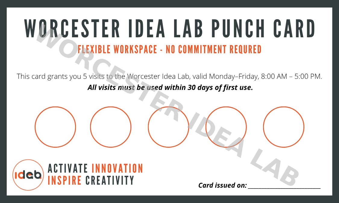 Worcester Idea Lab Punch Card