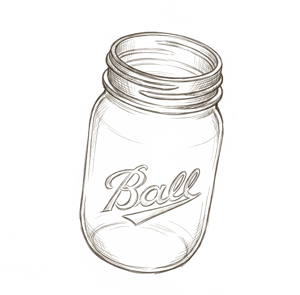 Mason jar illustration