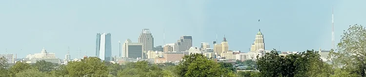 View of San Antonio, Texas, home of Brooke Army Medical Center